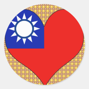 I Love Taiwan Classic Round Sticker