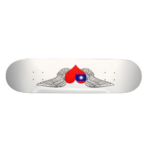 I Love Taiwan -wings Skateboard
