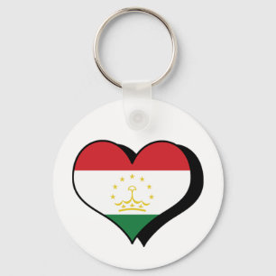 I Love Tajikistan Keychain