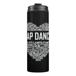 I Love Tap Dance Dog Lover Dancer Gifts for Women Thermal Tumbler