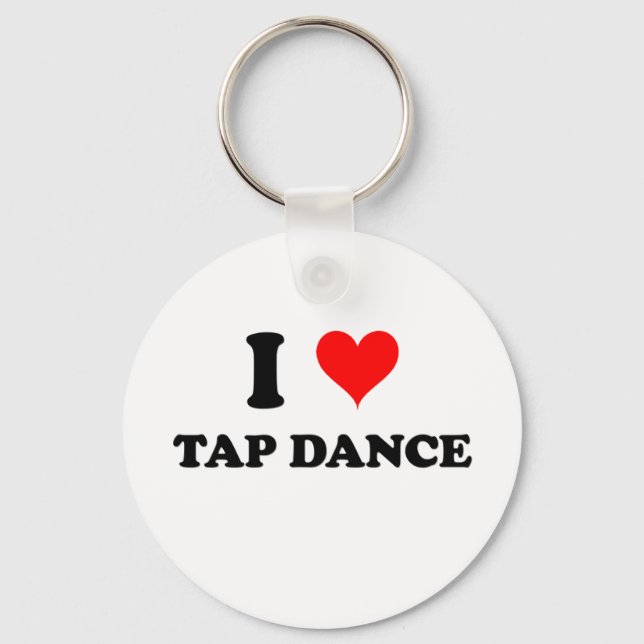 I Love Tap Dance Key Ring (Front)