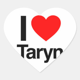 i love taryn heart sticker