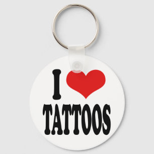 I Love Tattoos Key Ring
