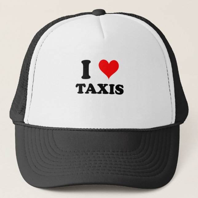 I Love Taxis Trucker Hat (Front)