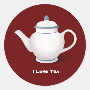 I Love Tea Classic Round Sticker