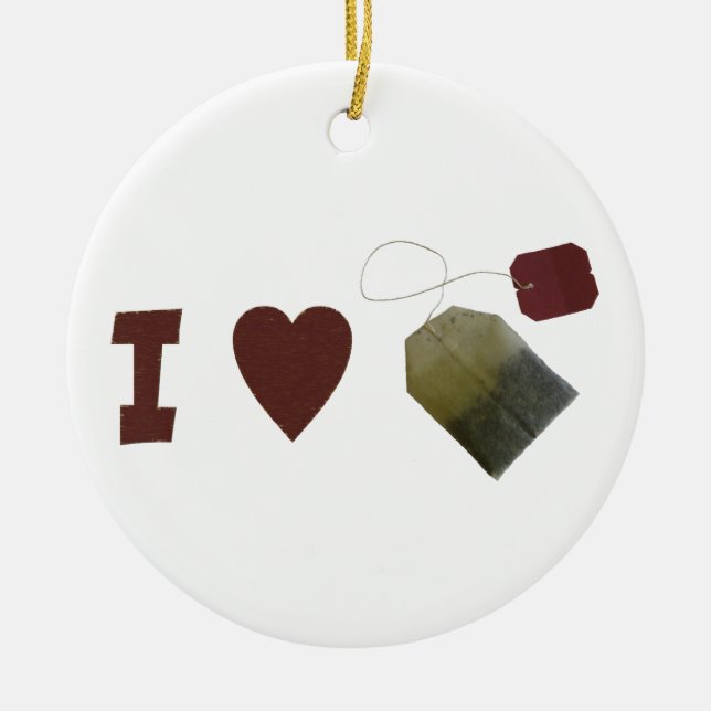 I love Tea Ornament (Front)