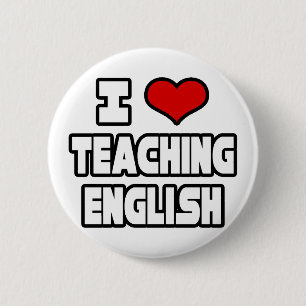 I Love Teaching English 6 Cm Round Badge