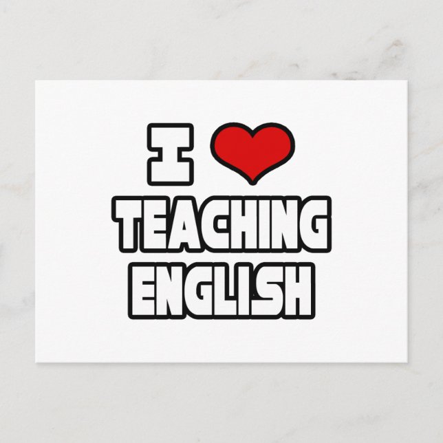 I Love Teaching English Postcard (Front)
