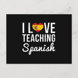I Love Teaching Spanish Teacher Back To School Postcard