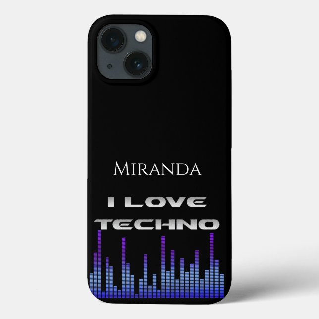 I love Techno Case-Mate iPhone Case (Back)
