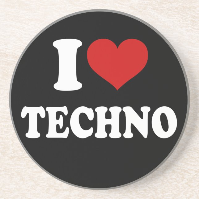 I Love Techno Coaster (Front)