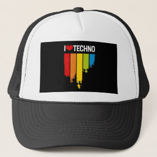 I Love techno music Trucker Hat