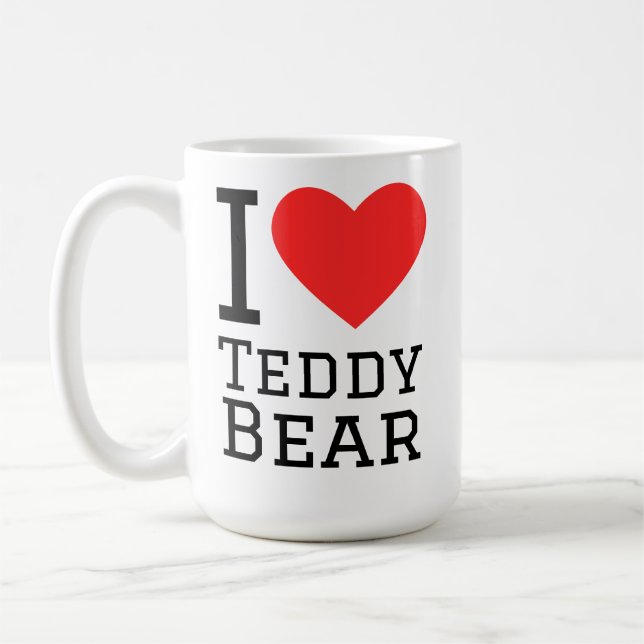 I love Teddy bear Coffee Mug (Left)