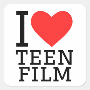 I love teen film square sticker