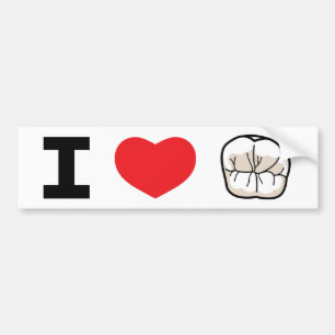 "I LOVE TEETH" Bumper Sticker