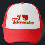I Love Telenovelas Trucker Hat<br><div class="desc">* Mexican Soap Opera lovers will love this! * Hats are available in several color options. * Additional text can be added, if desired. * Background color can be added to the design area. * Click the CUSTOMIZE button to get started. * {Currently, this design can be transferred to 100's...</div>