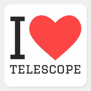 I love telescope square sticker