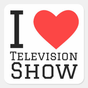 I love television show square sticker