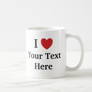 I Love Template Mug - Add Text + Photo