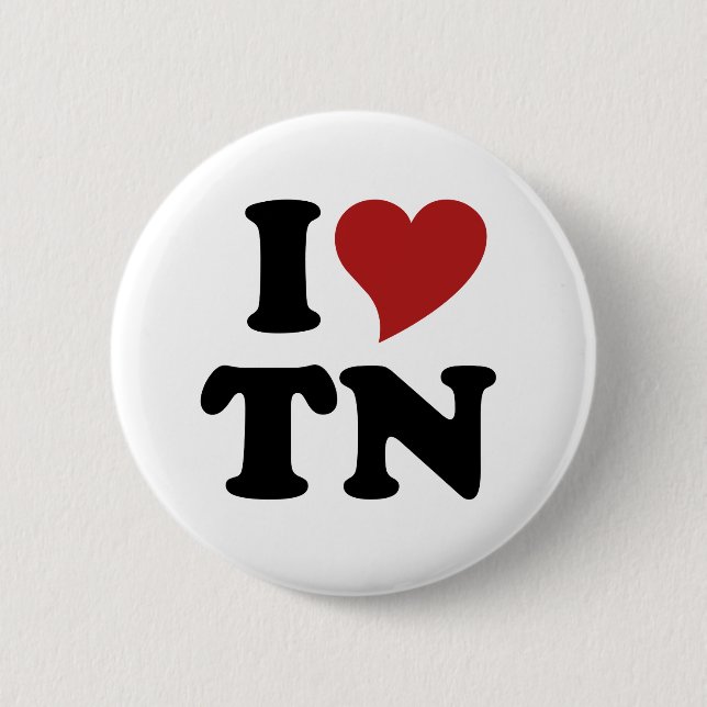 I Love Tennessee 6 Cm Round Badge (Front)