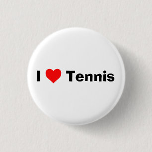 I love Tennis  3 Cm Round Badge