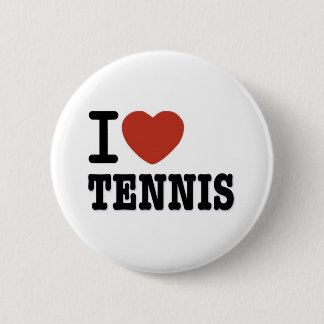 I LOVE TENNIS 6 CM ROUND BADGE