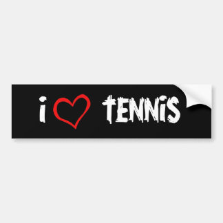 I Love Tennis Bumper Sticker