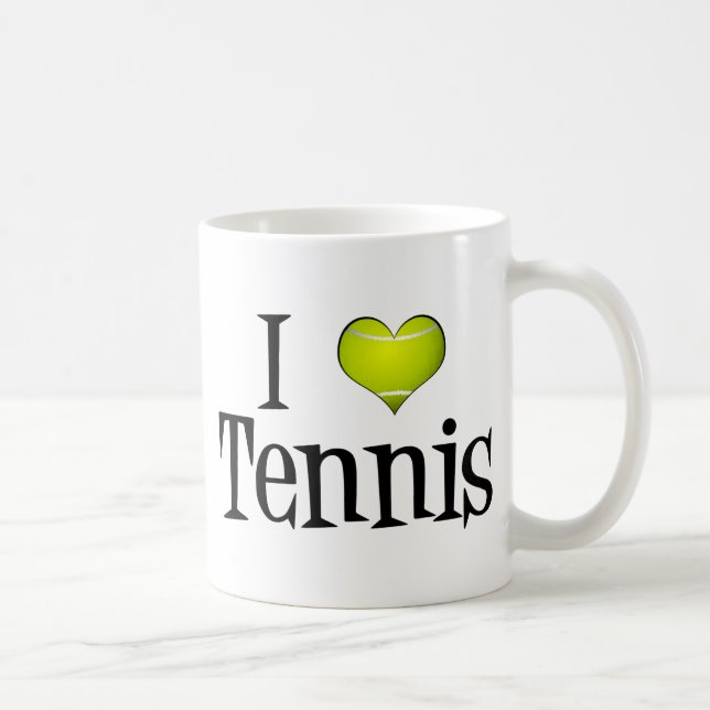 I Love Tennis Coffee Mug (Right)