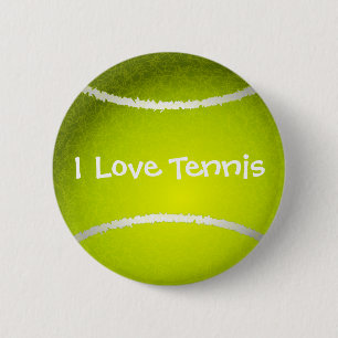 I love tennis customisable Button