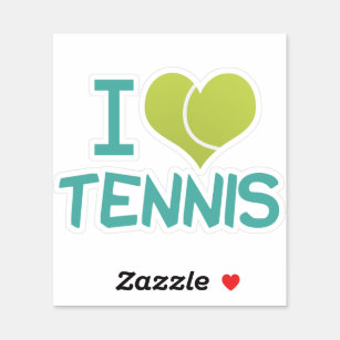 I Love Tennis Cute Teal