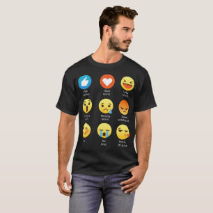I Love Tennis Emoji Emoticon Graphic Tee Shirt