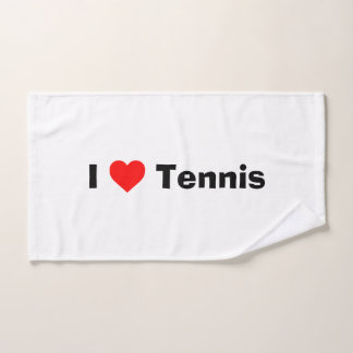 I love Tennis Hand Towel