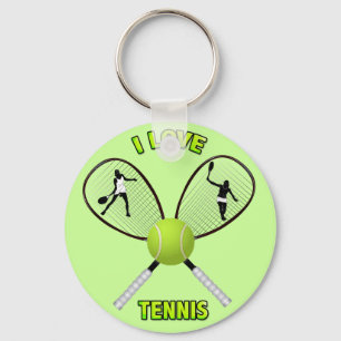 I LOVE TENNIS KEY RING