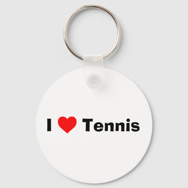 I love Tennis  Key Ring (Front)
