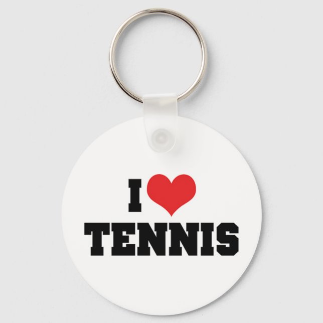 I Love Tennis Keychain (Front)