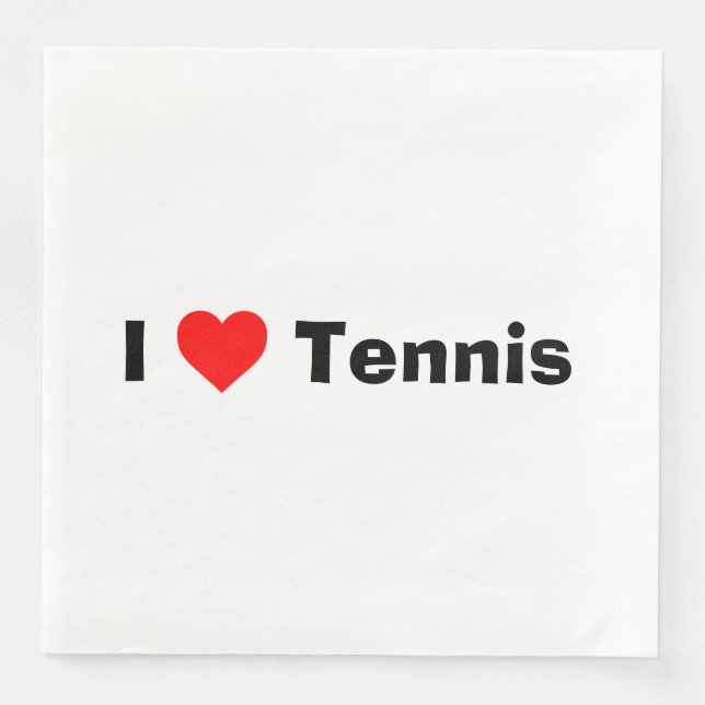 I love Tennis  Napkin (Front)