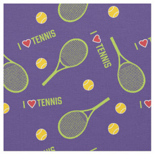 I love tennis on purple fabric