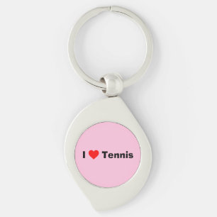 I love Tennis Pastel Pink Key Ring