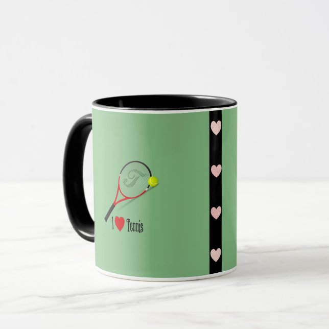 I Love Tennis, popular design Mug (Front Left)