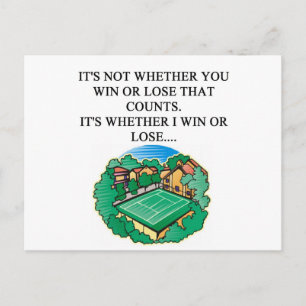 i love tennis postcard