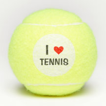 I Love Tennis Red Heart Sports