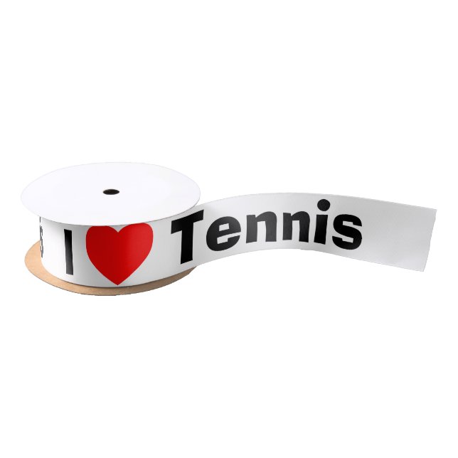I love Tennis  Satin Ribbon (Spool)