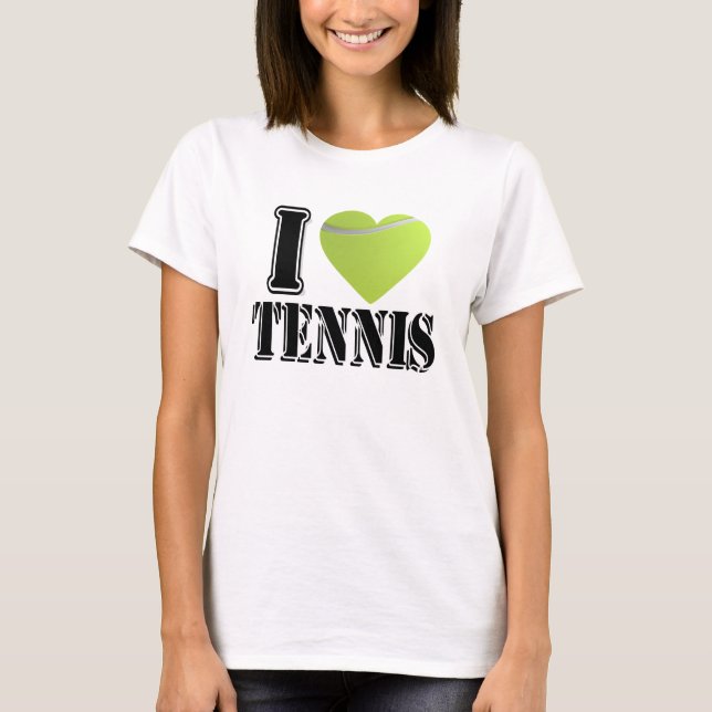 I Love Tennis T-shirt (Front)