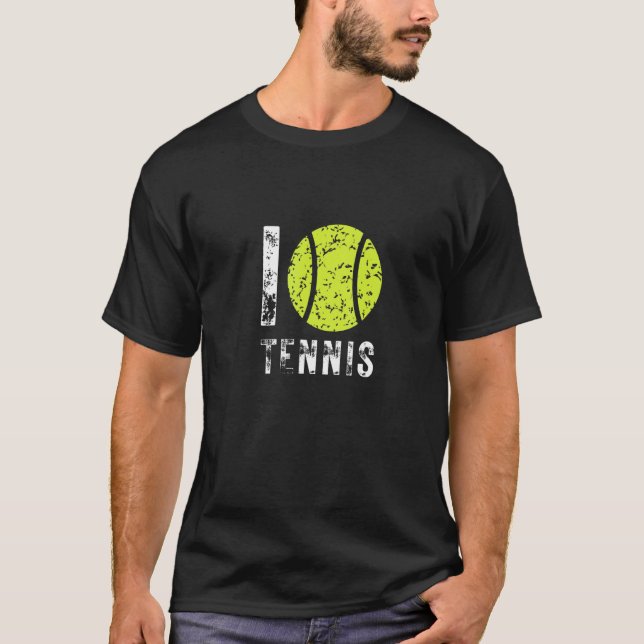 I Love Tennis T-Shirt (Front)