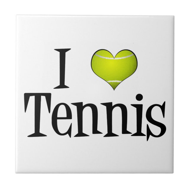 I Love Tennis Tile (Front)