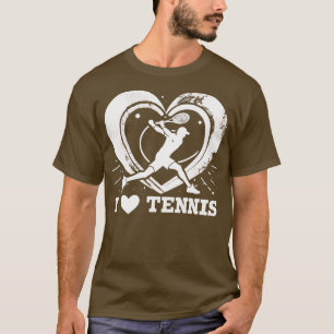 I love Tennis Vintage Sports Lover T-Shirt