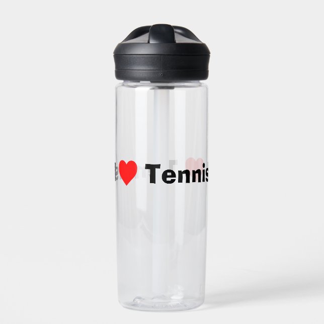 I love Tennis  Water Bottle (Front)