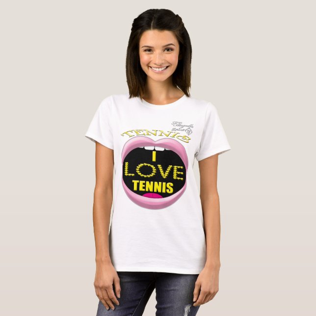 I love Tennis Women's Basic T-Shirt (Front Full)