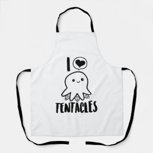 I Love Tentacles T-shirt Cute Octopus Tee Apron