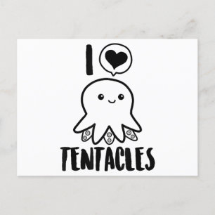 I Love Tentacles T-shirt Cute Octopus Tee Holiday Postcard